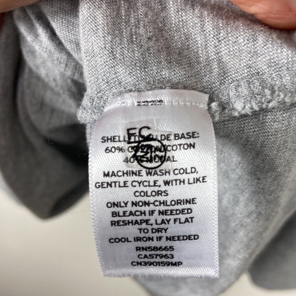 Caslon Gray V Neck Drawstring Tie Layer Jersey Knit Dress XXS Petite - Picture 6 of 6